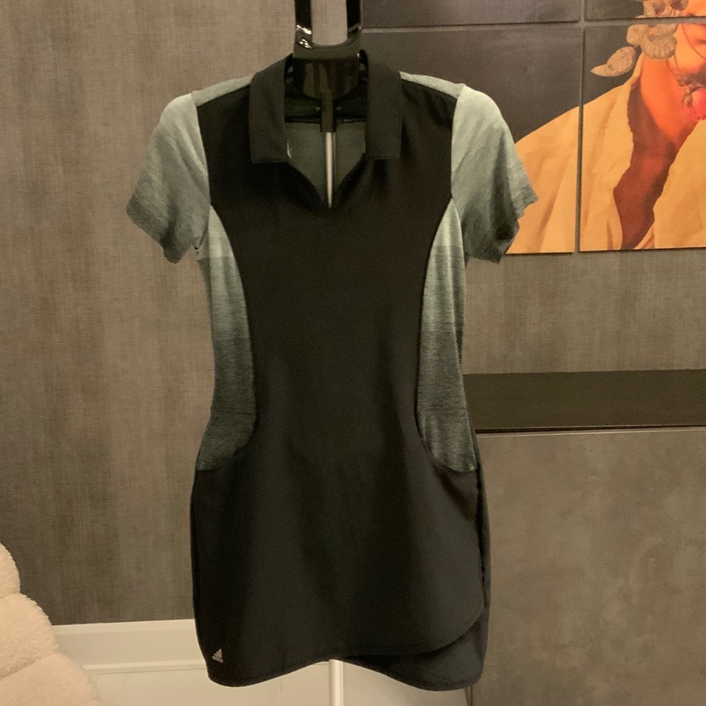 Adidas Black and striped Gray and Green Golf Dress S